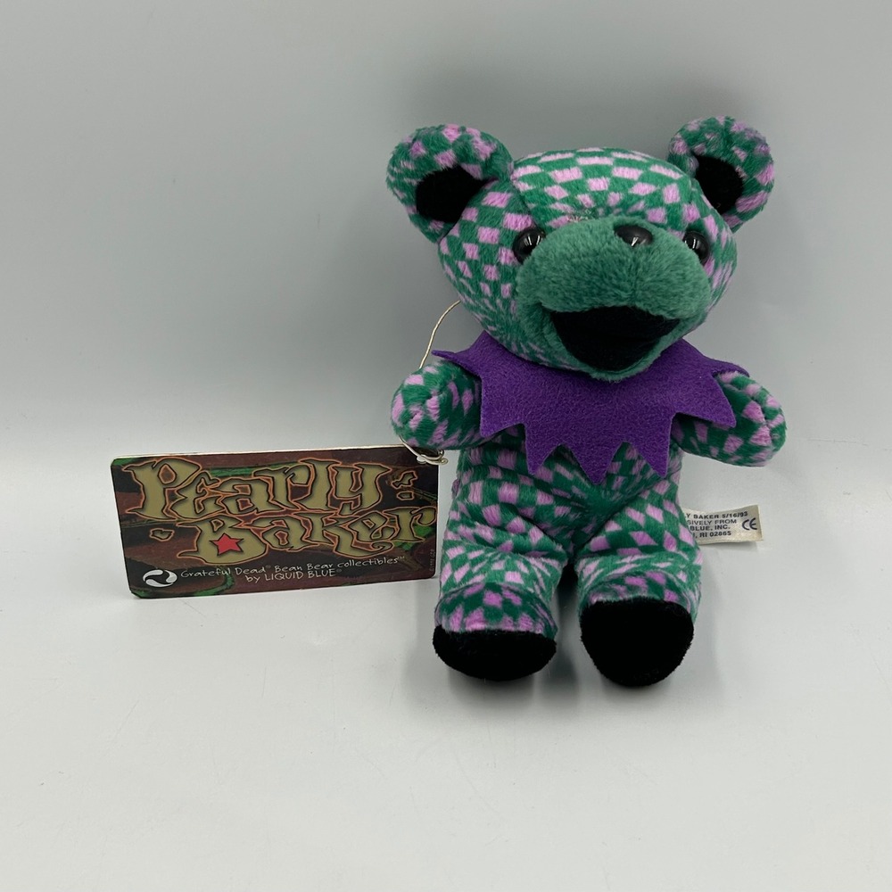 Liquid Blue‎ Grateful Dead Bean Bear Pearly Baker Green Pink Checkerboard Plush